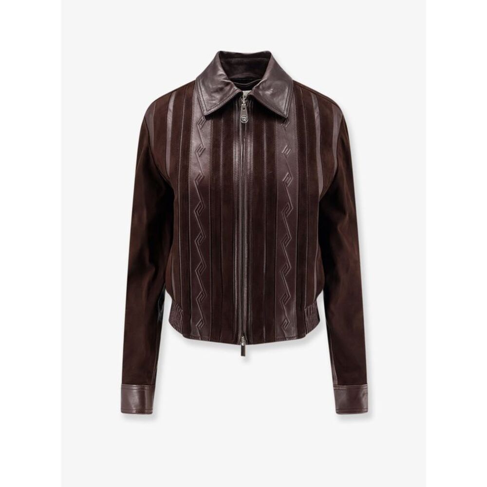 Versace Women Leather And Suede Jacket
